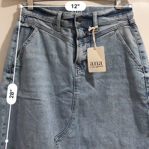 a.n.a a new approach light wash denim skirt size 4 - Picture 9 of 9